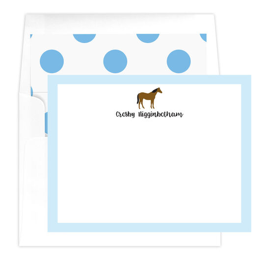 Horse Icon Flat Note Cards
